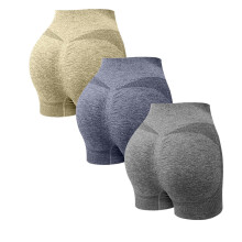 Højtaljede bikershorts til kvinder med scrunch og numseløft – Yoga, løb og fitness – Kompatibel med shapewear