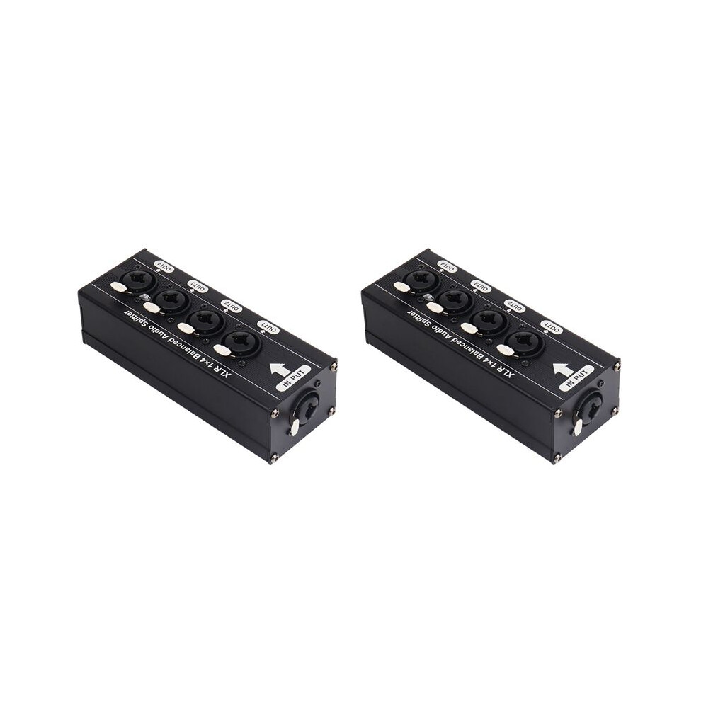 Photos - Other Hand Tools 2X XLR 1x4 Balanced Audio Splitter 6.5 XLR 1 in 4 Out 4 in 1 Out Bidirectional Audio Splitter Audio Signal Splitter Box