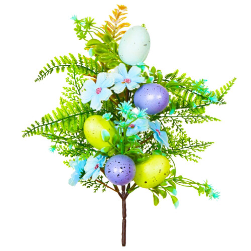 Pastel Easter Eggs and Berries Floral Stem – Artificial