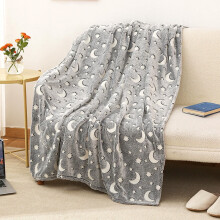 Glow-in-the-Dark Blanket for Kids, 3959 Inch Flannel, Luminous Cotton Quilt – Compatible with Kids’ Beds
