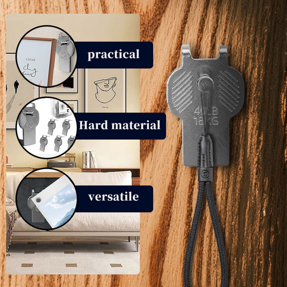 Aurorax 10 Pcs Picture Hooks For Hanging,Rust Resistant Metal Wall Hooks With Storage Tray For Bedroom Living Room Home 9448483411851