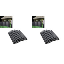 60Pack PVC Mounting Clips, Privacy Screen, Privacy Screen Strips for Double Rod Mats, Clamp Rail for Privacy Screen