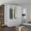 (White, 116cm) 3 Door High Gloss Wardrobe 1