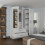 (White, 116cm) 3 Door High Gloss Wardrobe 2