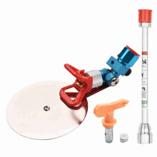 Universele sproeigeleider van 7/8 inch voor Wagner airless verfspuiten met anti spatklep, 517 sproeikopverlengstuk en afdichting voor de sproeikop.