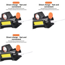 3X USB Rechargeable Led Headlamp Super Bright 18650 Built-in Battery Headlight Portable Flashlight Fishing Lantern