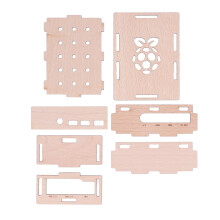 Gehäuse aus Buchenholz, schützend, tragbar, Halterung, kleine, geformte Kühlplatte für Raspberry Pi 4