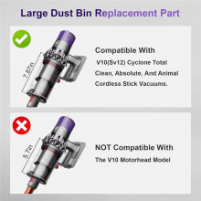 The Dust Bucket is Suitable for V10 SV12 Vacuum Cleaner Replacement Parts Dust Bucket + HEPA Filter Accessories