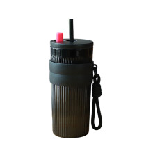 Copo com canudo de grande capacidade e à prova de vazamentos, garrafa de hidratação de plástico resistente ao calor para atividades ao ar livre e