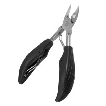 Zehennagelknipser für dicke, eingewachsene Zehennägel, für Männer und Senioren, gebogene Klinge, Zehennageltrimmer, schwarz