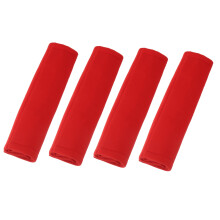 Flannel Car Seatbelt Pad Covers Universal Red 4 Pcs 23x6 cm