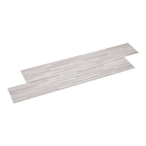 Pack of 36 White Strip Pattern Sticky Vinyl Flooring 1