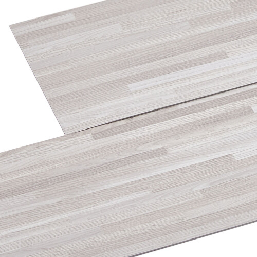 Pack of 36 White Strip Pattern Sticky Vinyl Flooring