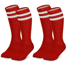 Chaussettes de football pour enfants, 2 paires de chaussettes hautes montantes pour garçons et filles de 7 à 12 ans