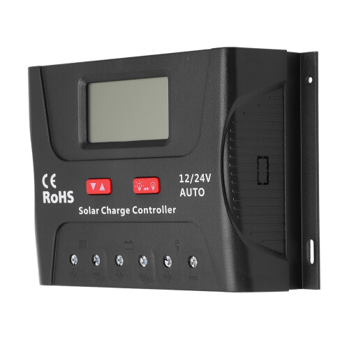 Solar Charge Controller Intelligent PWM 12V 24V Auto Identification 50A LED Display with USB