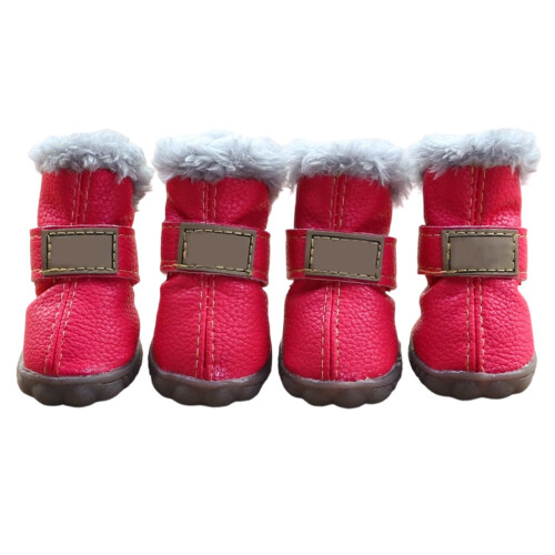 Puppy Snow Boots Waterproof Warm Booties 4PCS