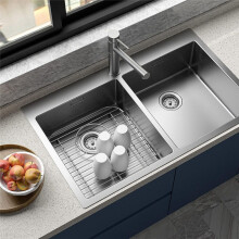 2Pack Stainless Steel Kitchen Sink Grid,13.2x11.6x1.2Inch Sink Protectors with Rear Drain Hole,Sink Rack