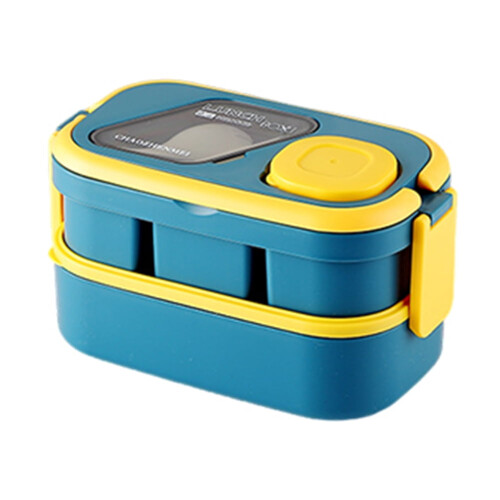 Bento Box Multi-Layer Portable Lunch Organizer Microwaveable Lunch Box Blue