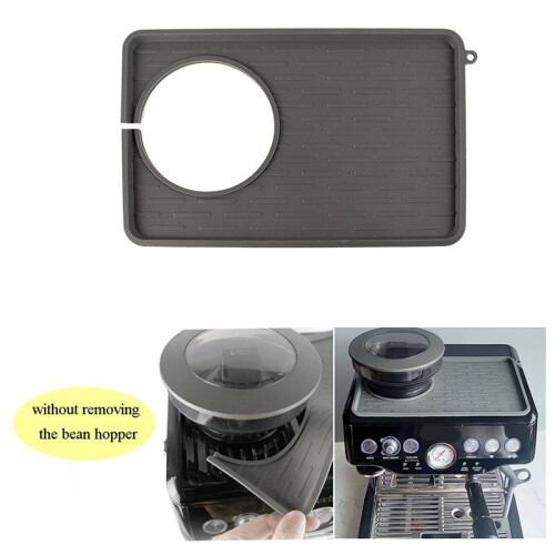 Silicone Coffee Machine Mat for  870/880 - Holds Portafilter & Dosing Tool, Dust-Proof Coating 1