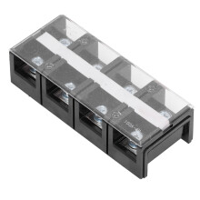 Klemmenblock 2 reihig, elektrische Drahtbarriere, Schraubleiste für Stromversorgung mit Abdeckung, AC600V 100ATC‑1004 (8 Kontaktpunkte)