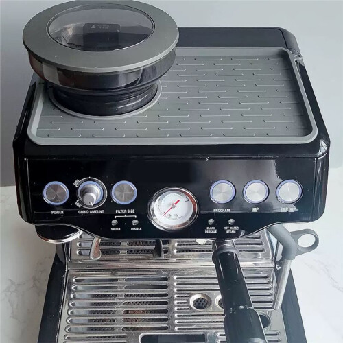 Silicone Coffee Machine Mat for  870/880 - Holds Portafilter & Dosing Tool, Dust-Proof Coating 1