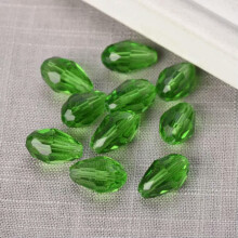 Teardrop 5x3 7x5 12x8 15x10 18x12mm Faceted Crystal Glass Loose Crafts Beads lot-5x3mm(100pcs)-Green