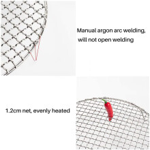 304 Stainless Multipurpose Steel Round Grill Net with Foot Barbecue Rack Steam Baking Rack Camping Outdoor BBQ Meshes