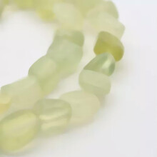 15.7" Strd Precious Natural Nugget Gemstone Beads Loose Tiny Sontes Craft 5~7mm-Xiuyan Jade B