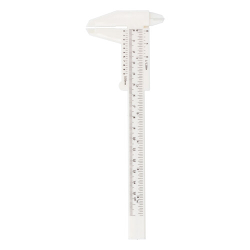20Pcs 150mm White ABS Double Scale Mini Vernier Calipers for Students & Office 1