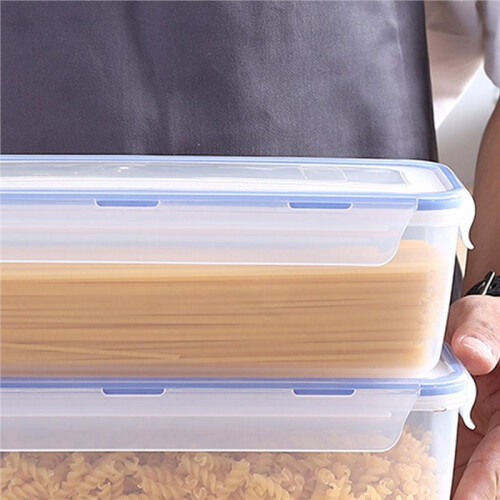 1pc 1.6L Capacity Food Storage Container Reusable Food Storage Box Flip Top Bread and Kitchen Organizer Multi- Function 1