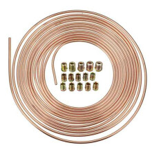 25Ft 7,62M Rollrohrspule Of 3/16Zoll OD Kupfer Bremsleitungs Schlauchleitungs Verbindungs StüCke mit 15 StüCke Muttern Fittings