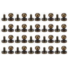 20 Sets Brass Rivets Bronze Wear-Resistant Luggage Hardware 7x6mm