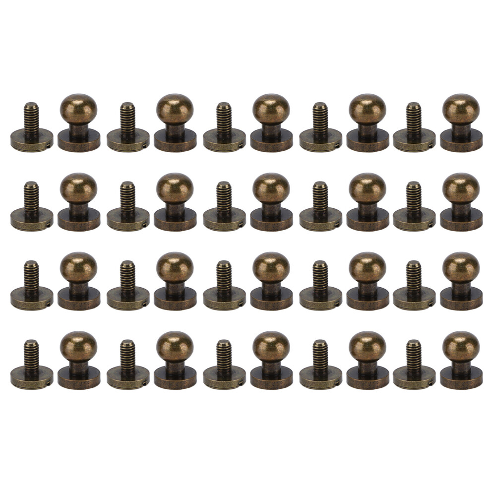 20 Sets Brass Rivets Bronze Wear-Resistant Luggage Hardware 7X6mm 5001391368484