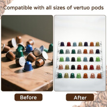 Support de Rangement pour Capsules de Café en Acrylique, Support de Rangement à 5 Niveaux pour Capsules de Café, Organisateur de Dosettes pour la