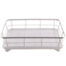 Adjustable Dish Drying Rack Drainboard Organizer for Kitchen Plates, over Sink Countertop Cutlery Storage with Drain Rac
