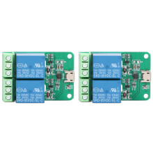 2 Stück Relaismodule, 2 Kanäle, 5 V, Plug & Play, USB PC Steuerung, intelligente elektrische Relais