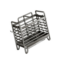 Wall Mounted Stainless Steel Chopsticks-Gray double compartment