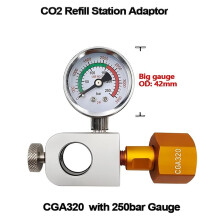 Soda Co2 Refill Adapter with Pressure Gauge Soda Co2 Exchange Carbonator Fill Station for DUO Terra Art Soda Co2 Tank