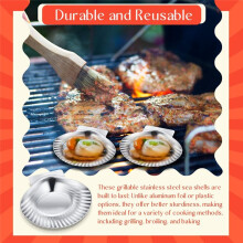 24 Stuks Grillbare Schelpen Roestvrij Staal Herbruikbaar Universeel Grillbaar voor Het Maken van Oesters Gebakken Venusschelpen Venusschelpen