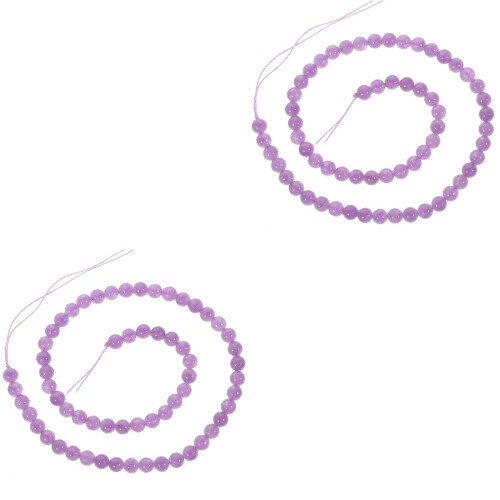 2Strings Polierte Runde Chalcedon Perlen Lila DIY Schmuck Und Basteln 1