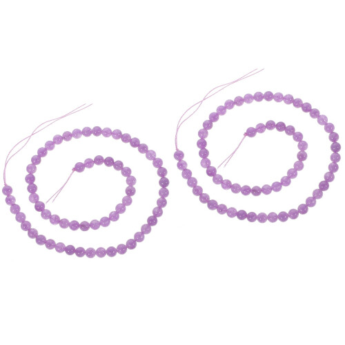 2Strings Polierte Runde Chalcedon Perlen Lila DIY Schmuck Und Basteln 2