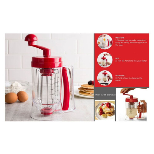 900ML Cupcake Pancake Cake Cream Cake Batter Dispenser Maker Tools Funnel Speratator Measuring Cup 2