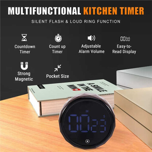 Digital Kitchen Timer, Stopwatch Chronometer, Multi-Function Countdown Timer for Cooking, Baking, Sports, and Office Use 1