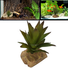 Künstliche Aquarium-Dekorationspflanze, Resin & Kunststoff, Basis 7,5 cm, Höhe 12,5 cm