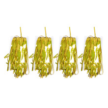 4PCS Gold Metallic Tinsel Fringe Door Curtain, Foldable & Reusable