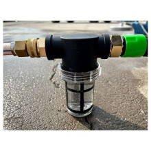 Gartenschlauchfilter, Sedimentfilteraufsatz für Hochdruckreiniger-Zulaufwasser, mit 40 Mesh und 100 Mesh Sieb