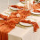 6 Pack Orange Cheesecloth Table Runners Gauze Table Runners 10 Feet Long Translucent 3