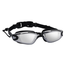 Lunettes de Natation Anti-Buée, Protection UV, Étanches, Bouchons D'Oreille Intégrés, Sangle en Silicone Réglable