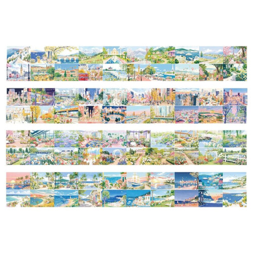 4 Rollen/Set Fun Landscape Series Ins Landscape Tape  B