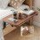 (Walnut wood) Foldable Bedside Shelf Organizer, Under-Bed Storage Mat for Space Saving 2